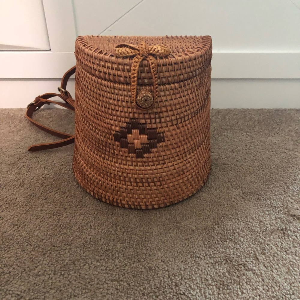 Wicker basket book bag purse (ONE OF A KIND)